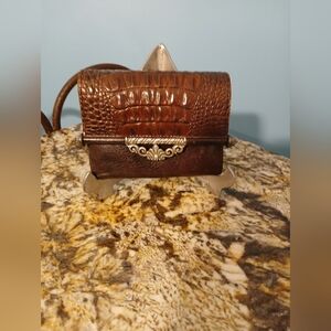 Vintage Brighton Brown Crocodile Embossed Wallet